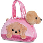 Fancy Pal - Plush Toy Labrador Dog Peekaboo In Pink Bag 20 Cm Eco-Friendly - (61365)