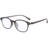 Techsuit - Anti-Blue Light Glasses Reflex Pc (6635) - Unisex, Round, TR90 Frame, Ac Lens - Black/Purple