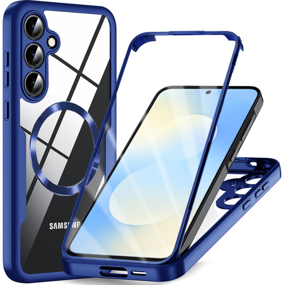 Techsuit - Colorverse 360 Magsafe Series + Screen Protector - Samsung Galaxy S25 Fe - Blue
