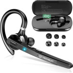 Techsuit - Premium Bluetooth Headset Talkzen (G9) - HandsFree, BT5.1, Dual Noise Cancelling Microphone, 500mAh, 72hRs - Black