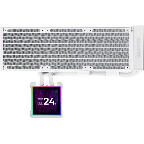 Lian Li Hydroshift Ii LCD-S 360N White - Fanless Aio Cpu Cooler - 3.4'' Screen - 1851/1700, AM5/AM4 - (G89.GHS2LCDS36NW.00)