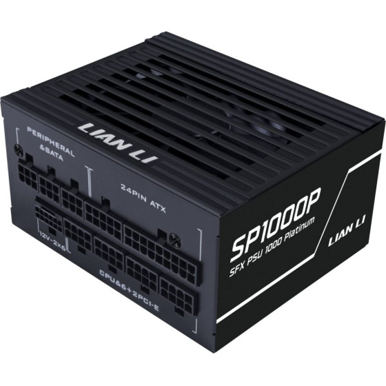 Lian Li SP1000P Black -1000W 80+ Platinum Psu - 10 Years Warranty - 12V-2?6 - Japanese Capacitors - (G9P.SP1000P.B000.EU)