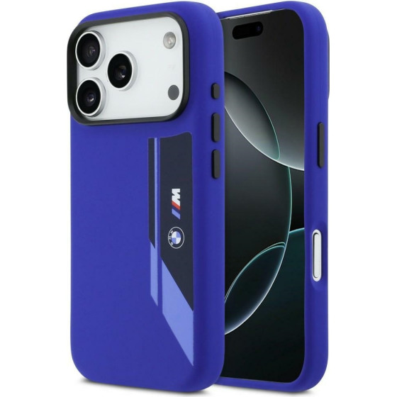 BMW Case M Silicon Vertical Logo Magsafe For Iphone 17 Pro Navy - (BMHMP17L25SDBSV)