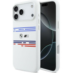 BMW M Silicon Horizontal Line Magsafe Case For Iphone 17 Pro Max White - (BMHMP17X25SHOTSH)