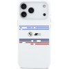 BMW M Silicon Horizontal Line Magsafe Case For Iphone 17 Pro Max White - (BMHMP17X25SHOTSH)