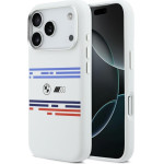 BMW M Silicon Horizontal Line Magsafe Case For Iphone 17 Pro White - (BMHMP17L25SHOTSH)