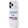 BMW M Silicon Horizontal Line Magsafe Case For Iphone 17 Pro White - (BMHMP17L25SHOTSH)