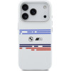 BMW M Silicon Horizontal Line Magsafe Case For Iphone 17 Pro White - (BMHMP17L25SHOTSH)