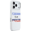 BMW M Silicon Horizontal Line Magsafe Case For Iphone 17 Pro White - (BMHMP17L25SHOTSH)