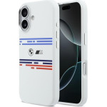 BMW M Silicon Horizontal Line Magsafe Case For Iphone 17 White - (BMHMP17S25SHOTSH)