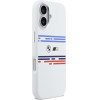 BMW M Silicon Horizontal Line Magsafe Case For Iphone 17 White - (BMHMP17S25SHOTSH)