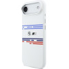 BMW M Silicon Horizontal Line Magsafe Case For Iphone Air White - (BMHMP17M25SHOTSH)