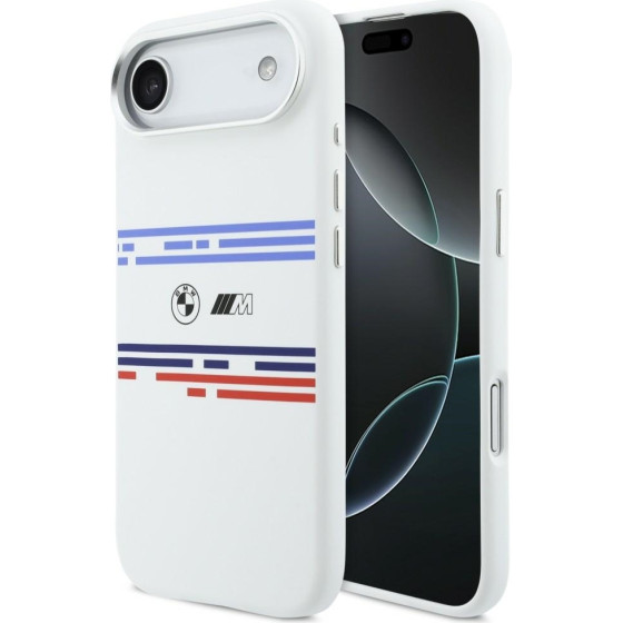 BMW M Silicon Horizontal Line Magsafe Case For Iphone Air White - (BMHMP17M25SHOTSH)