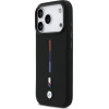 BMW M Silicon Tricolor Line Magsafe Case For Iphone 17 Pro Black - (BMHMP17L25SITMIK)