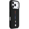 BMW M Silicon Tricolor Line Magsafe Case For Iphone 17 Pro Black - (BMHMP17L25SITMIK)