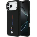 BMW M Silicon Tricolor Line Magsafe Case For Iphone 17 Pro Max Black - (BMHMP17X25SITMIK)