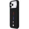 BMW M Silicon Tricolor Line Magsafe Case For Iphone 17 Pro Max Black - (BMHMP17X25SITMIK)