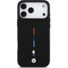 BMW M Silicon Tricolor Line Magsafe Case For Iphone 17 Pro Max Black - (BMHMP17X25SITMIK)