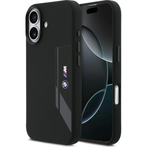 BMW M Silicon Vertical Logo Magsafe Case For Iphone 17 Black - (BMHMP17S25SDBSK)