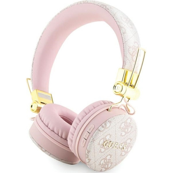 Guess Bluetooth on-Ear Headphones Pink 4G Metal Logo - (GUBH704GEMP)