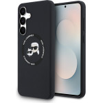 Karl Lagerfeld Case Silicone Karl&Choupette Heads Magsafe For Samsung Galaxy S25 Fe Black - (KLHMS25FESKCHTCK)
