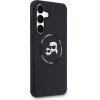 Karl Lagerfeld Case Silicone Karl&Choupette Heads Magsafe For Samsung Galaxy S25 Fe Black - (KLHMS25FESKCHTCK)