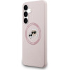 Karl Lagerfeld Case Silicone Karl&Choupette Heads Magsafe For Samsung Galaxy S25 Fe Pink - (KLHMS25FESKCHTCP)