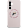 Karl Lagerfeld Case Silicone Karl&Choupette Heads Magsafe For Samsung Galaxy S25 Fe Pink - (KLHMS25FESKCHTCP)