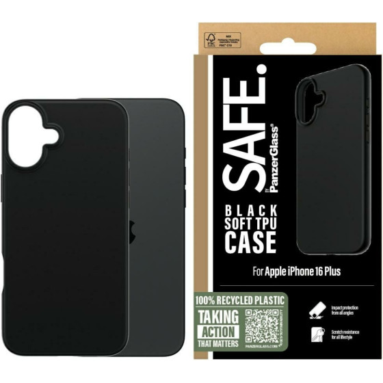 PanzerGlass Case Safe By Tpu For Iphone 16 Plus Black - (SAFE95902)