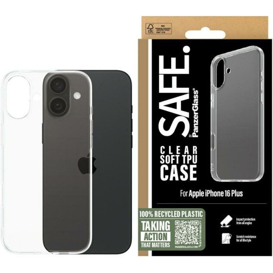 PanzerGlass Case Safe By Tpu For Iphone 16 Plus Transparent - (SAFE95898)