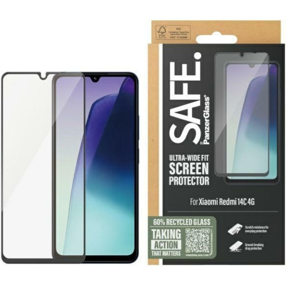 PanzerGlass Safe By Xiaomi 14C 4G Screen Protection Ultra-Wide Fit - (SARNUWFG58421)