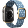 UNIQ Aspen Strap Apple Watch 40/38/41 Mm Series 1/2/3/4/5/6/7/8/SE/SE2/SE3 Braided De Cerulean Blue - (UNIQ-41MM-ASPDECBLU)