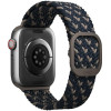 UNIQ Aspen Strap Apple Watch 44/42/45 Mm Series 1/2/3/4/5/6/7/8/SE/SE2/SE3 Braided De Obsidian - (UNIQ-45MM-ASPDEOBLU)