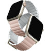 UNIQ Revix Premium Strap Apple Watch Series 1-8/SE/SE2/3/Ultra1/2/3 42/44/45/49 Edition pink-White - (UNIQ-45MM-REVPBPNKWHT)