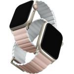 UNIQ Revix Premium Strap Apple Watch Series 1-8/SE/SE2/3/Ultra1/2/3 42/44/45/49 Edition pink-White - (UNIQ-45MM-REVPBPNKWHT)