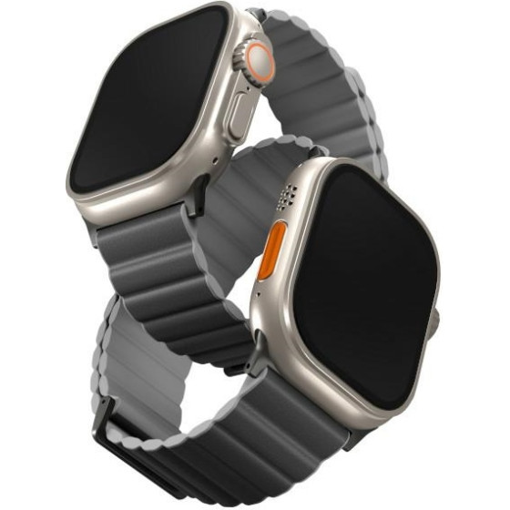 UNIQ Revix Premium Strap Apple Watch Series 1-8/SE/SE2/SE3/Ultra1/2/3 42/44/45/49 Edition Gray - (UNIQ-45MM-REVPCHRAGRY)