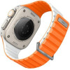 UNIQ Strap Revix Evo Apple Watch Series 1/2/3/4/5/6/7/8/9/SE/SE2/SE3/Ultra1/2 42/44/45/49mm Reversib - (UNIQ-49MM-REVEAORGWHT)