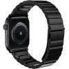 UNIQ Strova Strap Apple Watch 42/44/45mm Series 4/5/6/7/Se Stainless Steel Midnight Black - (UNIQ-44MM-STRVBLK)