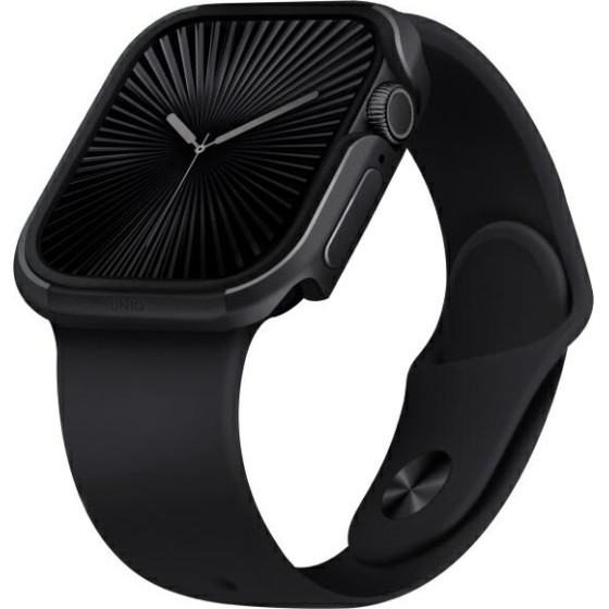 UNIQ Valencia Case Apple Watch Series 42mm Midnight Black - (UNIQ-42MM-VALMBLK)