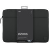 UNIQ Vienna Case Laptop Sleeve 14 Midnight Black Waterproof Rpet - (UNIQ-VIENNA(14)-MNBLACK)