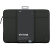UNIQ Vienna Case Laptop Sleeve 16 Midnight Black Waterproof Rpet - (UNIQ-VIENNA(16)-MNBLACK)