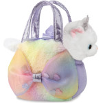 Fancy Pal - Plush Toy Princess Kitty Big Bow With Silver Crown In Colorful Bag 20 Cm Eco-Friendly - (61539)