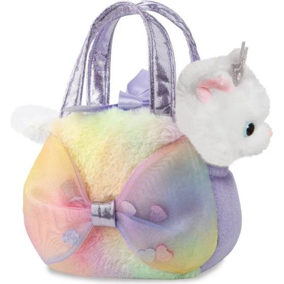 Fancy Pal - Plush Toy Princess Kitty Big Bow With Silver Crown In Colorful Bag 20 Cm Eco-Friendly - (61539)
