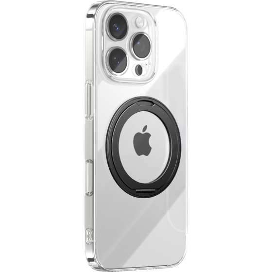 Joyroom JR-16JL6 Iphone 16 Pro Ultra-Thin Magsafe Compatible Case With 360� Ring Stand - Black - (JR-16JL6-black)
