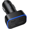 Hoco Car Charger 2xUsb A + 2xUsb C Pd QC3.0 42W Z63 black
