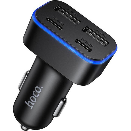Hoco Car Charger 2xUsb A + 2xUsb C Pd QC3.0 42W Z63 black