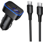 Hoco Car Charger With Lcd 2xUsb A + 1xUsb C Pd QC3.0 42W Z63A black