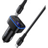Hoco Car Charger With Lcd 2xUsb A + 1xUsb C Pd QC3.0 42W Z63A black