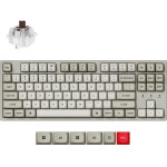 Keychron C1 Pro QMK/Via Mechanical Brown Sw. - 8K Polling Rate Hot Swap. 80% Us Retro Rgb - (C1PX-M3)