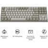 Keychron C1 Pro QMK/Via Mechanical Brown Sw. - 8K Polling Rate Hot Swap. 80% Us Retro Rgb - (C1PX-M3)